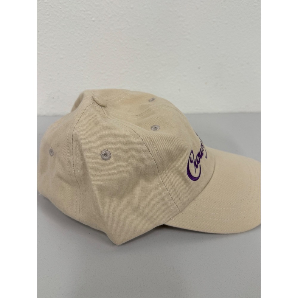 Crown Royal Hat Baseball Cap Adjustable Adult Tan‎ Purple Logo - Picture 2 of 12
